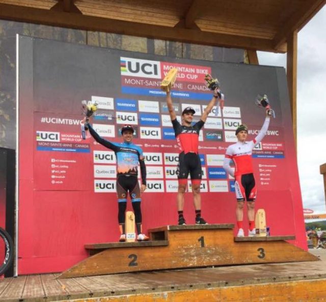 Il podio Under 23 maschile con Nadir Colledani secondo - foto: Facebook