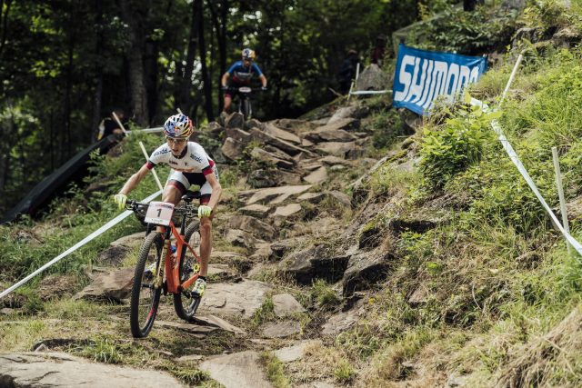 Yana Belomoina in gara a Mont-Sainte Anne