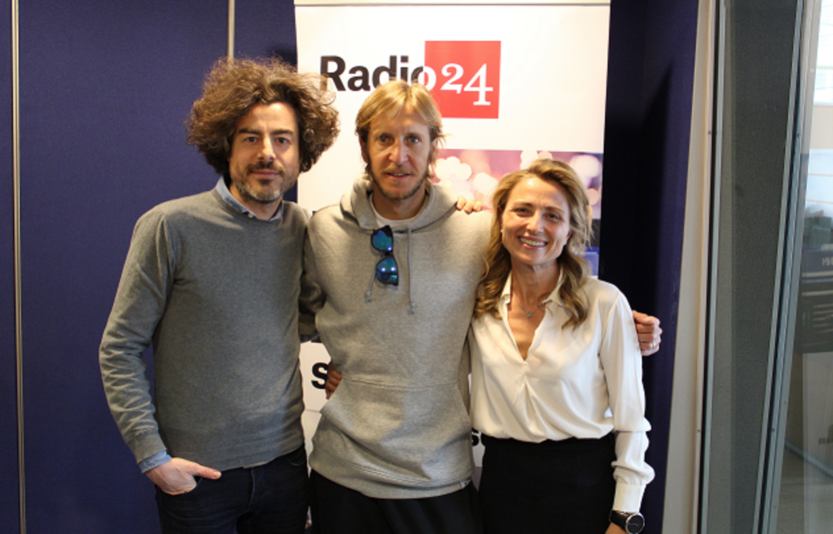 Massimo Ambrosini in compagnia di Ivana e Silvio