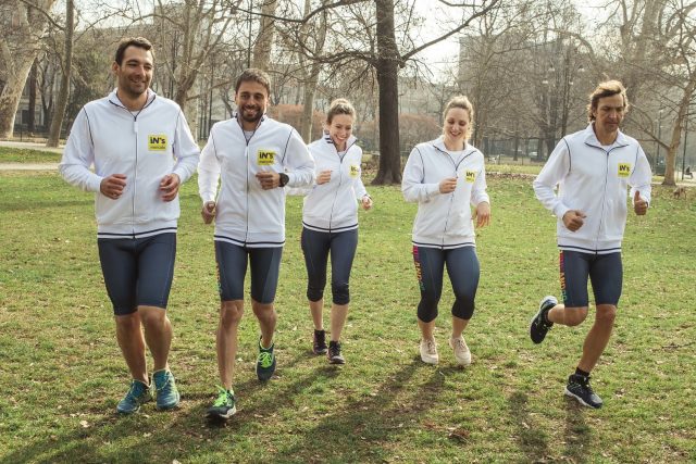 Nel gruppo a sx Daniel Fontana, il grande campione di triathlon special coach del progetto IN'S Nel gruppo a sx Daniel Fontana, il grande campione di triathlon special coach del progetto IN'S