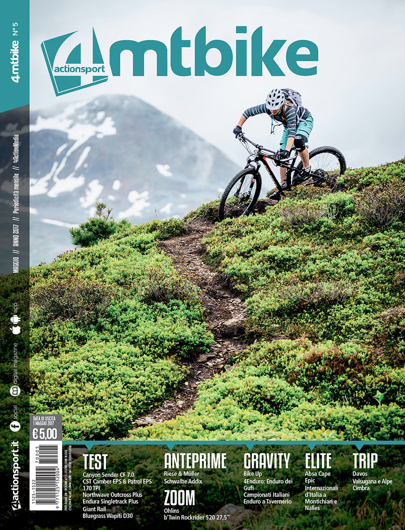 La copertina del numero di maggio 2017 di 4Mtbike