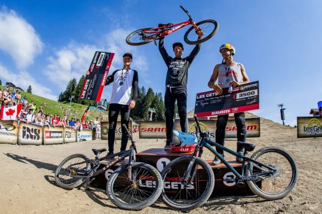 Il podio del Crankworx Les Gets 2017