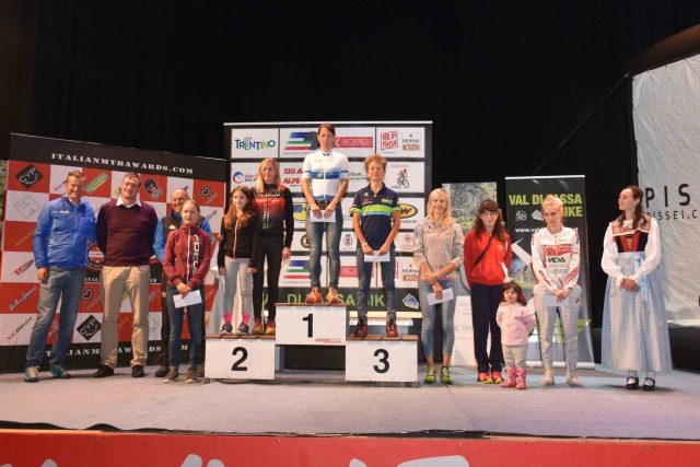 Il podio femminile della Val di Fassa Bike 2017