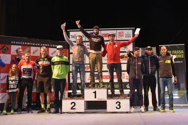 Il podio maschile della Val di Fassa Bike 2017