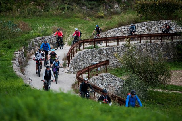 Pedalando in gruppo immersi tra boschi e uliveti - foto: Miha Matavz