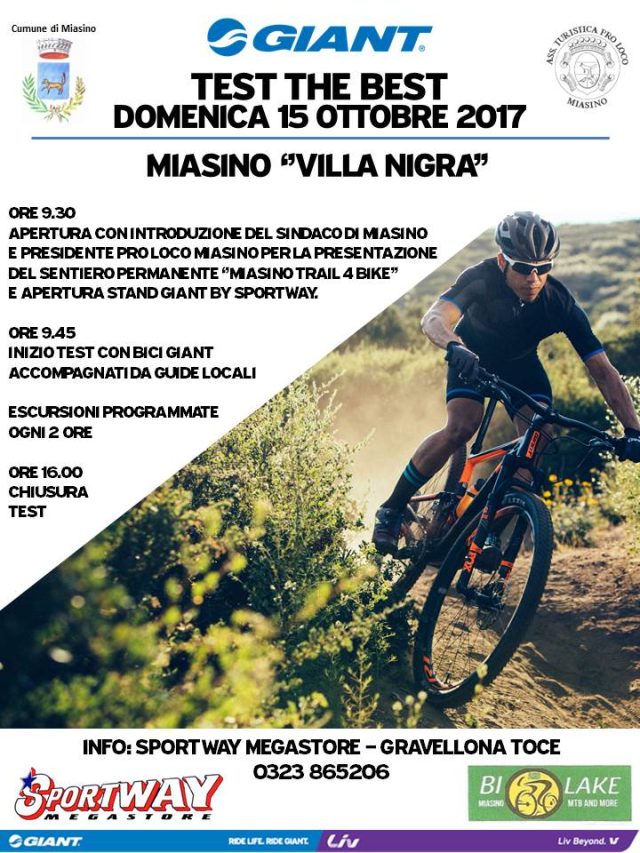 Bike test Giant dedicato al cross country a Miasino, sul Lago d'Orta