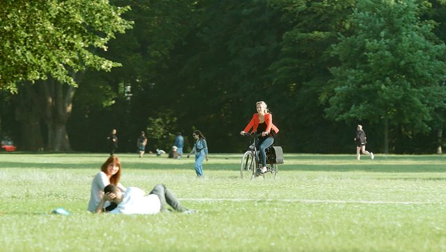 La bici in città è anche relax