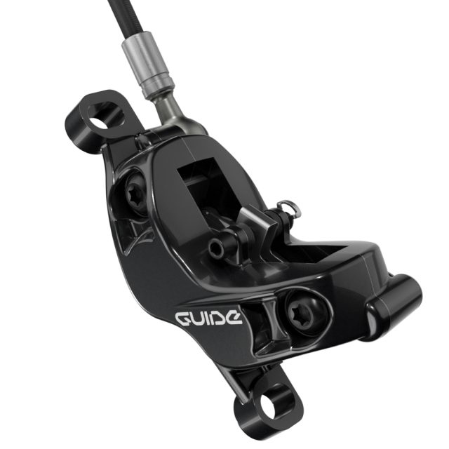 La pinza S4 a quattro pistoni differenziati dei freni SRAM Guide T