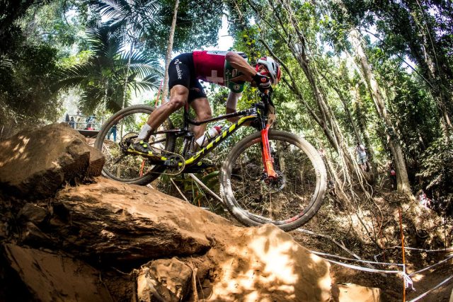 Setup 1x per la trasmissione SRAM Eagle 12v sulla bici di Nino Schurter