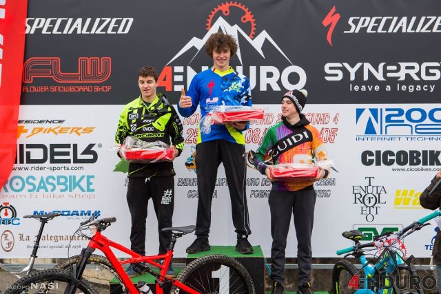 Il podio Junior: Stefano Giacobini 1°, Simone Pallissero 2°, Filippo Masotti 3°