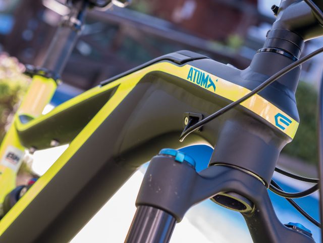 Il massiccio nodo sterzo della Atom X Lynx 6 Plus Pro