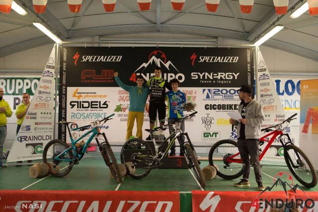 Podio Junior Men: Pelissero 1°, Saccon 2°, Giacobini 3°