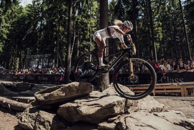 Jolanda Neff nel rock garden di Nove Mesto