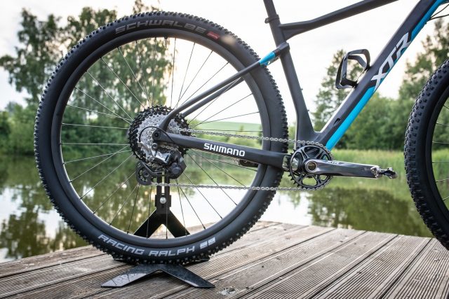 Primo piano sulla configurazione da XC di Shimano XTR M9100