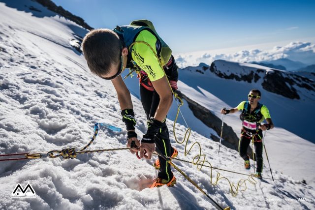 La coppia vincitrice con davanti Boffelli e dietro Collé.©iancorless.com_MonteRosa2018