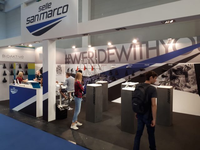 Lo stand di Selle San Marco visto dall'esterno