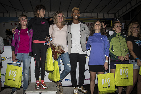 Il podio femminile del Feltre Urban Trail