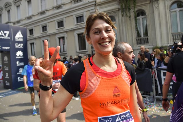 Foto LaPresse/ Marco Alpozzi 08/04/2018, Milano sport Milano Marathon EA7 nella foto: Arrivo Foto LaPresse/Marco Alpozzi April 08, 2018, Milan Milano Marathon EA7 in the photo: finish line