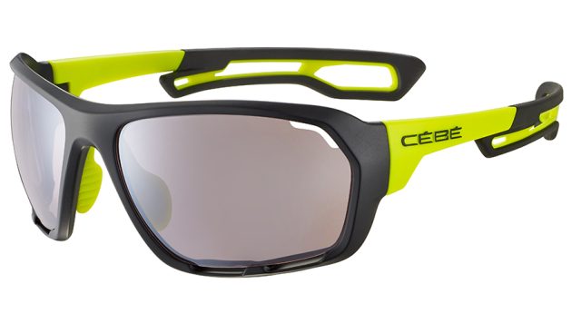 Cébé Upshift Matt Black Lime con lente Sensor Amber Cat. 2 Silver
