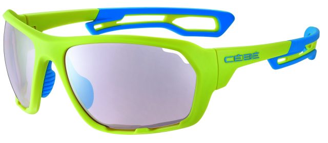Cébé Upshift Matt Lime Blue con lente Sensor Vario fotocromatica