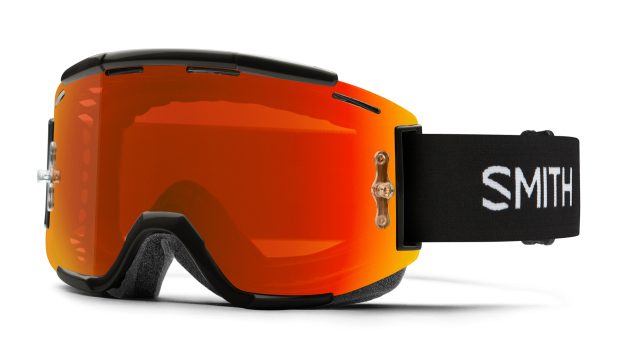 Mascherina Squad MTB con montatura Black e lente ChromaPop Everyday Red Mirror