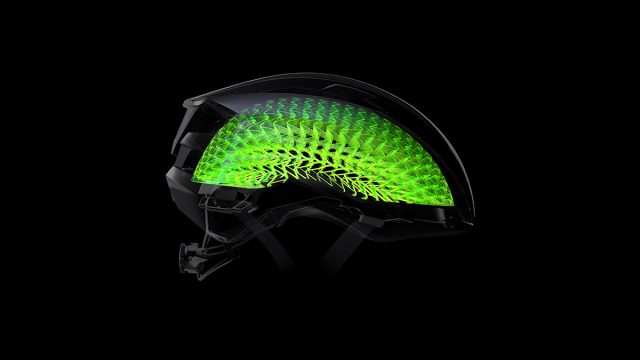 Sezione laterale di un casco Bontrager WaveCel