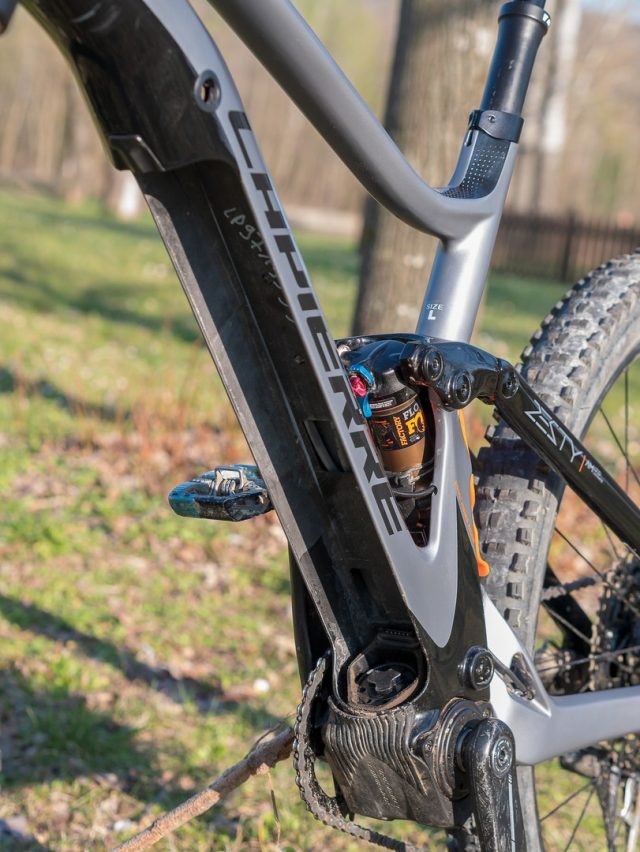 Vista del down tube privo del blocco motore/batteria Fazua Evation