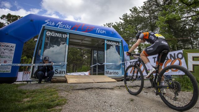 Un passaggio del circuito di Titano XCO, allestito da Federazione Sammarinese Ciclismo
