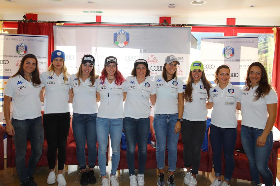 squadra-donne Ski World Cup 2018/2019. Conferenza Stampa squadra femminile sci alpino Gigante . Soelden,26/10/ 2018 Photo: Marco Trovati /Pentaphoto