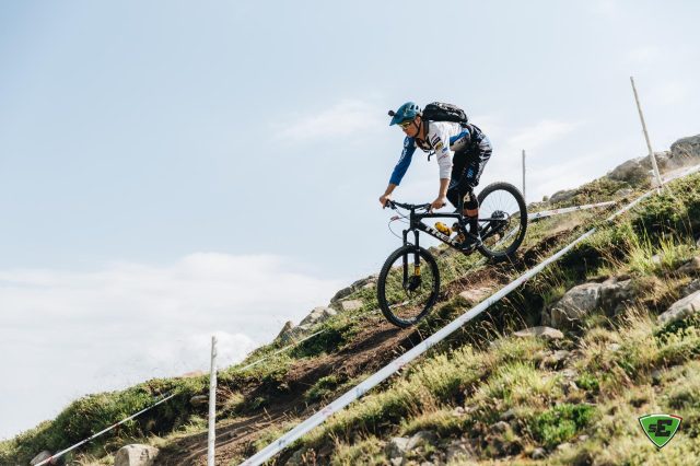 Marcello Pesenti, vincitore del Superenduro 2019, durante le prove del sabato