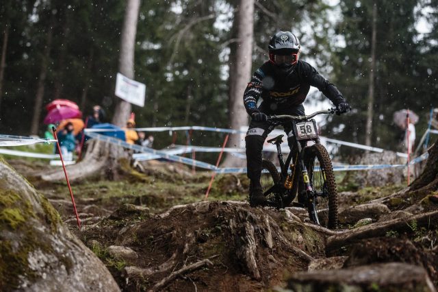 Davide Palazzari impegnato in qualifica in Val di Sole, dove sarà 2° - foto: Alex Luise