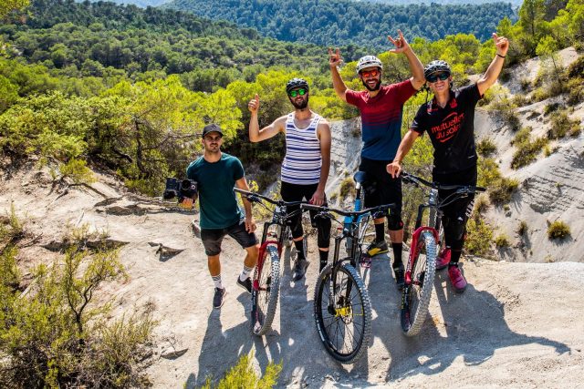 Florian Nicolai, Fabien Barel e Dimistri Tordo sui trail nell'entroterra di Nizza