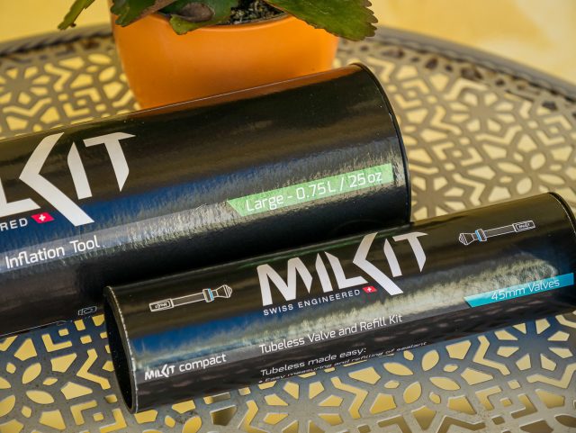 Packaging ben realizzato per Milkit, qui con il kit compatto in primo piano