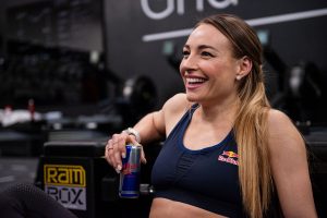 Dorothea Wierer al termine della session di 45 minuti al Club Virgin Active Cavour Milano