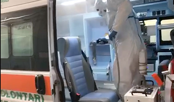 Sanificazione ambulanza