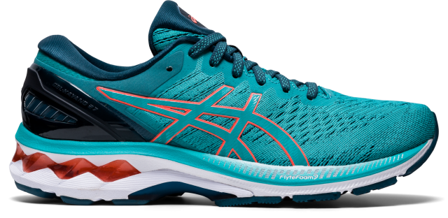 ASICS Gel-Kayano 27 nella versione da donna con drop di 13 mm. ASICS Gel-Kayano 27 nella versione da donna con drop di 13 mm.