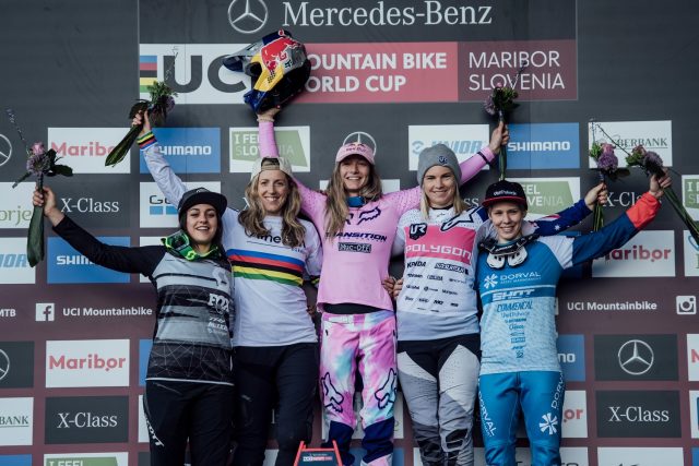 World Cup DH Maribor 2019 - podio Elite Women