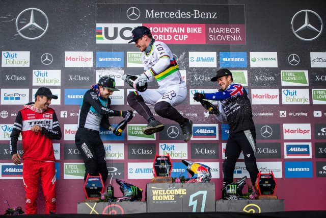 World Cup DH Maribor 2019 - podio Elite Men