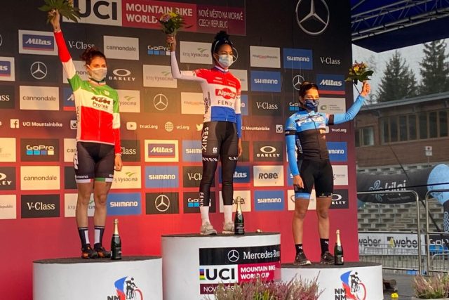 World Cup XCO Nove Mesto 2020 - podio XCO U23 Women #2