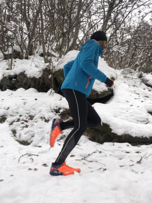 Nei tratti in salita il grip della suola Vibram Megagrip Litebae è eccezionale anche su neve