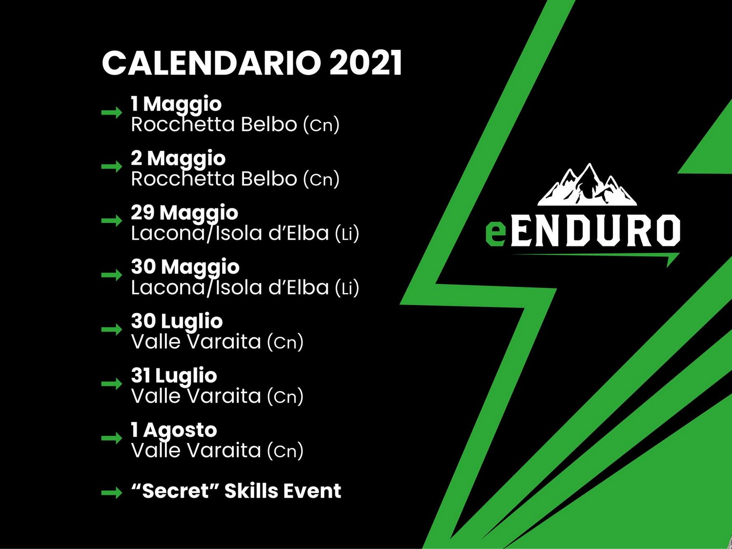 e-Enduro 2021 - calendario