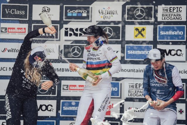 World Cup DH Leogang 2021 - podio Elite Women