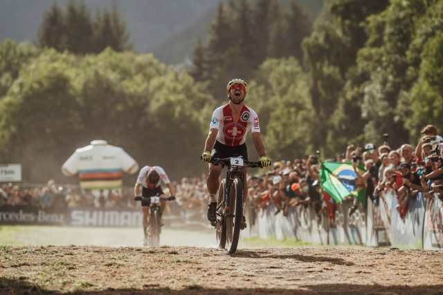 Nino Schurter - arrivo - Val di Sole 2021