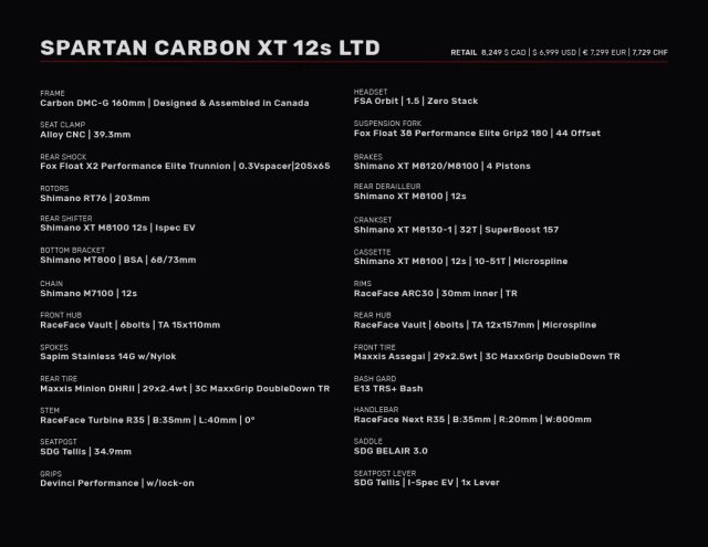 Spartan HP XT setup