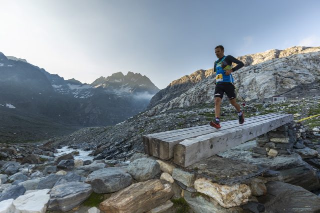 Franco Collé in azione alla Valmalenco Ultradistance Trail