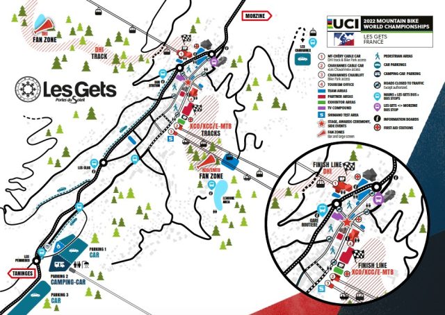 Campionati del Mondo MTB 2022 Les Gets - mappa