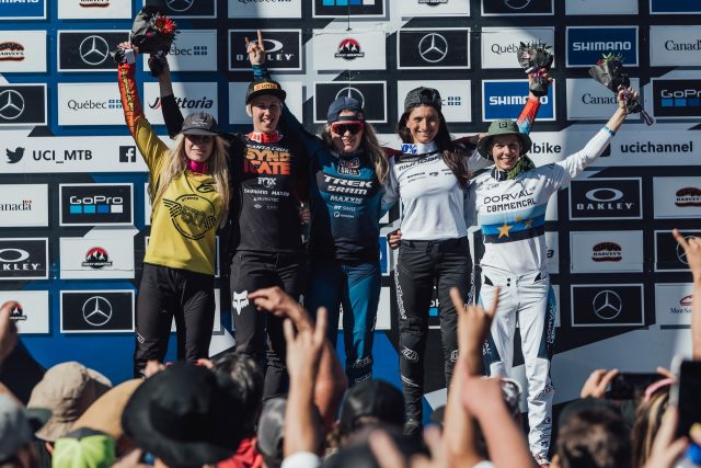 World Cup DH Mont-Sainte-Anne 2022 - podio femminile