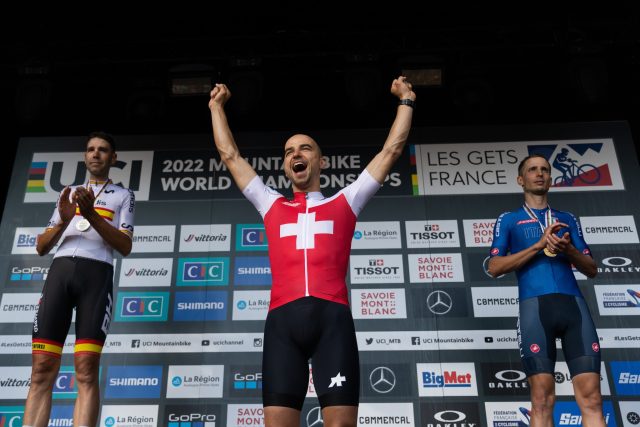 Mondiali MTB 2022 Les Gets - podio XCO Elite Men