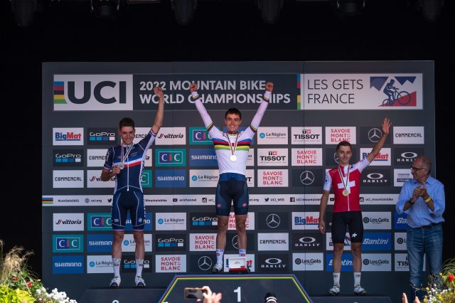 Mondiali MTB 2022 Les Gets - podio Under 23 Men