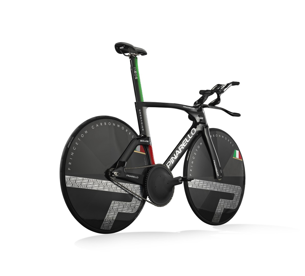 bici pinarello bolide di filippo ganna vista posteriore
